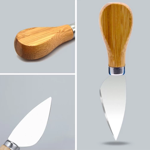 Stainless Steel Cheese Knife Set with wood handle