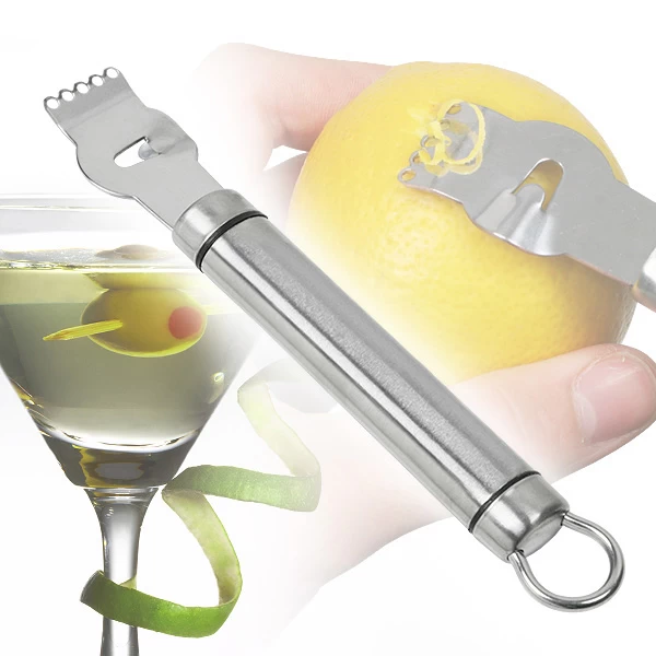 Stainless Steel Citrus Zester with Hook