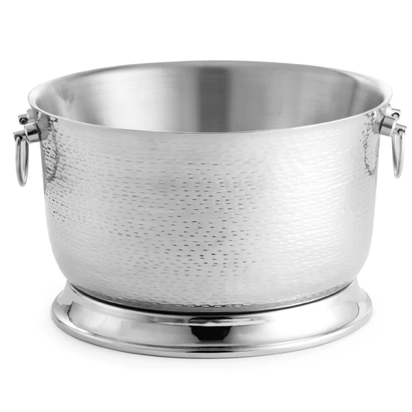 Stainless Steel Double Walled Round Beverage Tub Ice Bucket