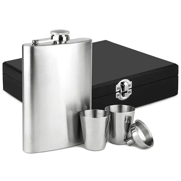 Stainless Steel Hip Flask Set with Gift BoxEB-TP0013