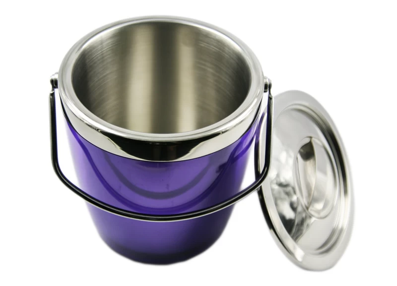 Stainless Steel Ice Bucket  Double-Layer Portable Ice Bucket EB-BC08A