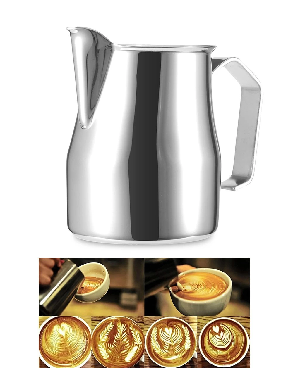Stainless Steel Latte Art Jug Milk Cup Milk Foaming Pitcher Stainless Steel Milk Cup manufacturer china