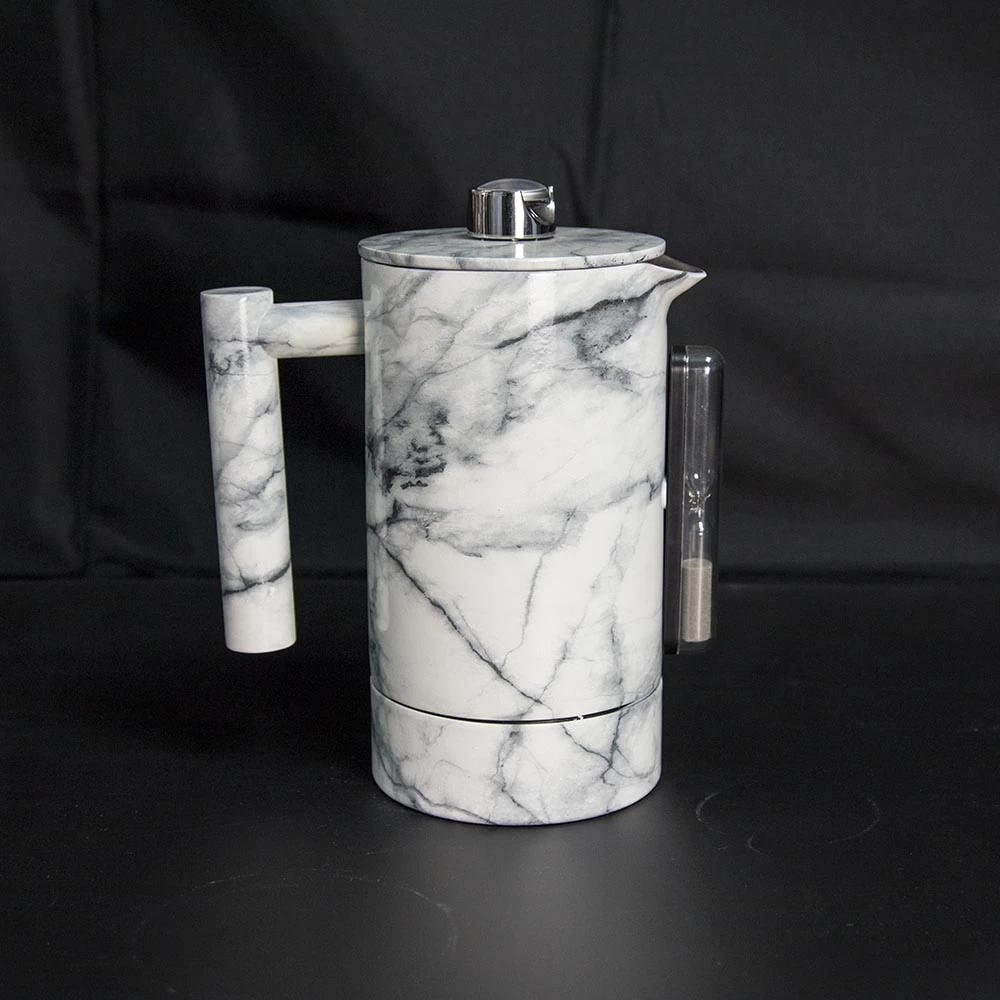 Stainless Steel Marble Grain French Press Coffee Maker