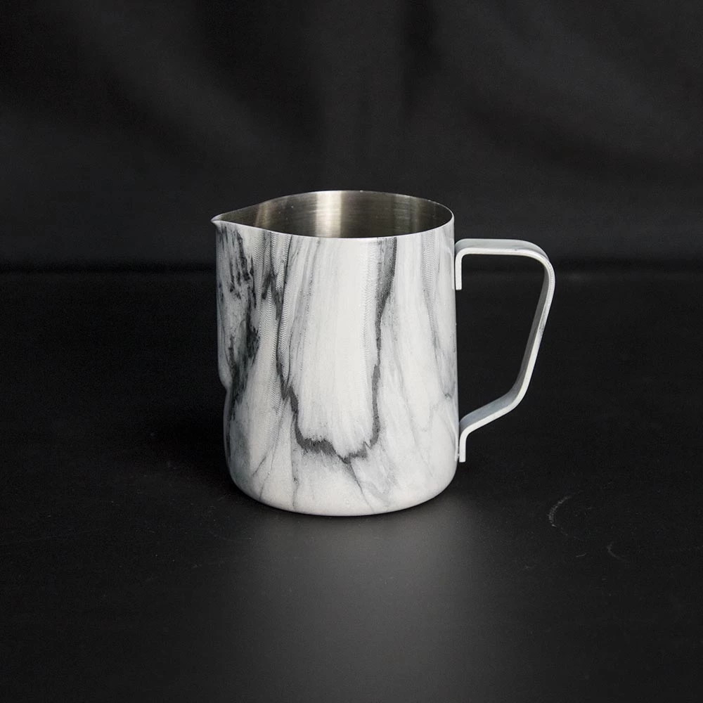 Stainless Steel Marble Grain Milk Creamer Frothing Pitcher Cup