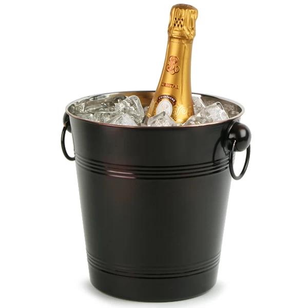 Stainless Steel Round Wine & Champagne Bucket Dark Bronze EB-BC39