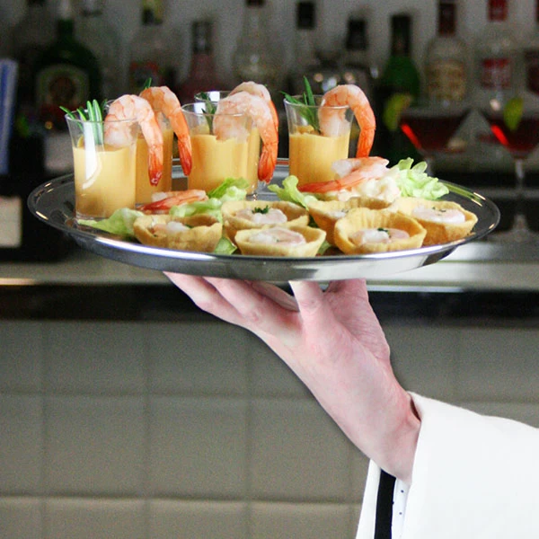 Stainless Steel Tray Circular waiters tray