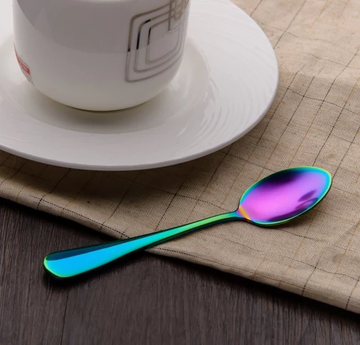 Stainless Steel rainbow spoon supplier china bar spoon manufacturer china Stainless Steel Ice Cream Spoon in china