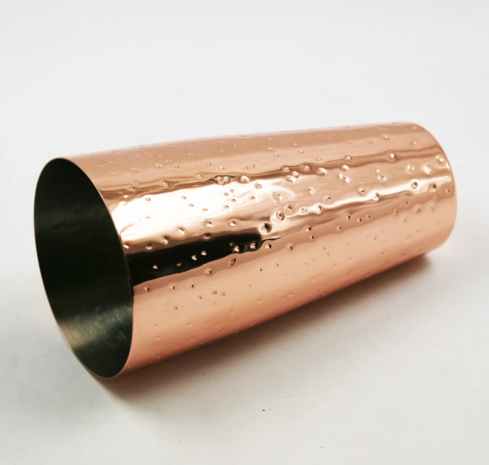 Stainless steel Boston coppering Cocktail Shaker Hammer effect shaker EB-B55G