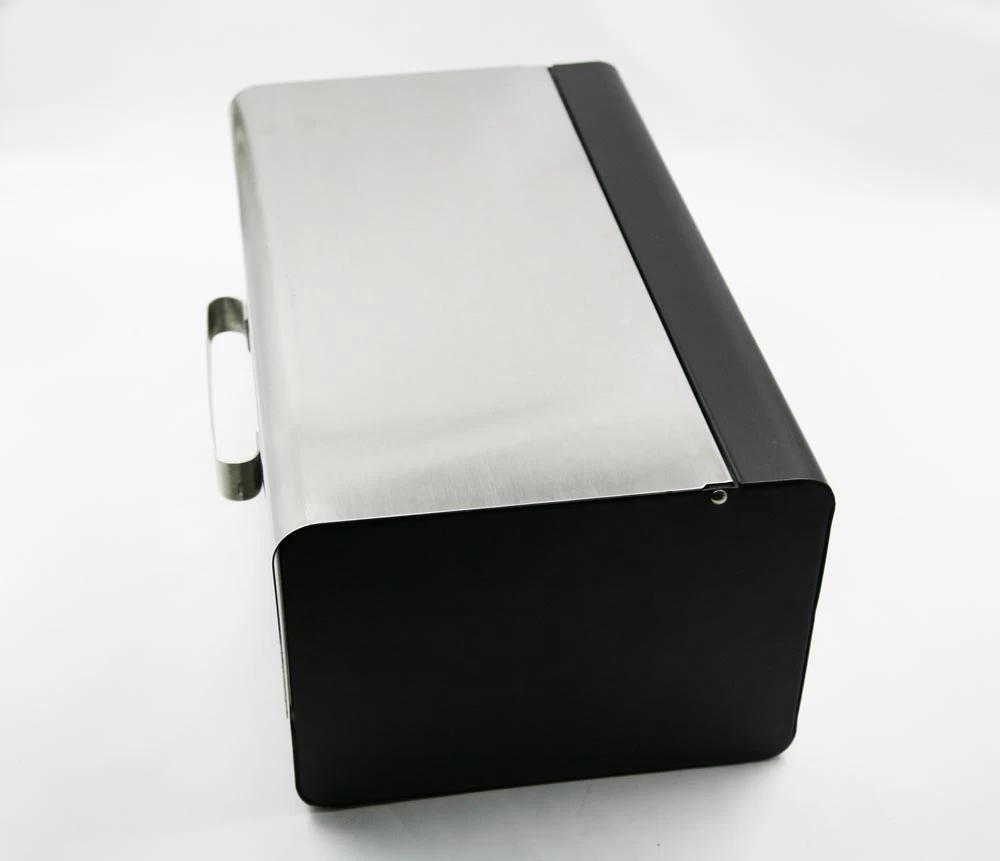 Stainless steel bread bin square bread box with handles EB-OV12K