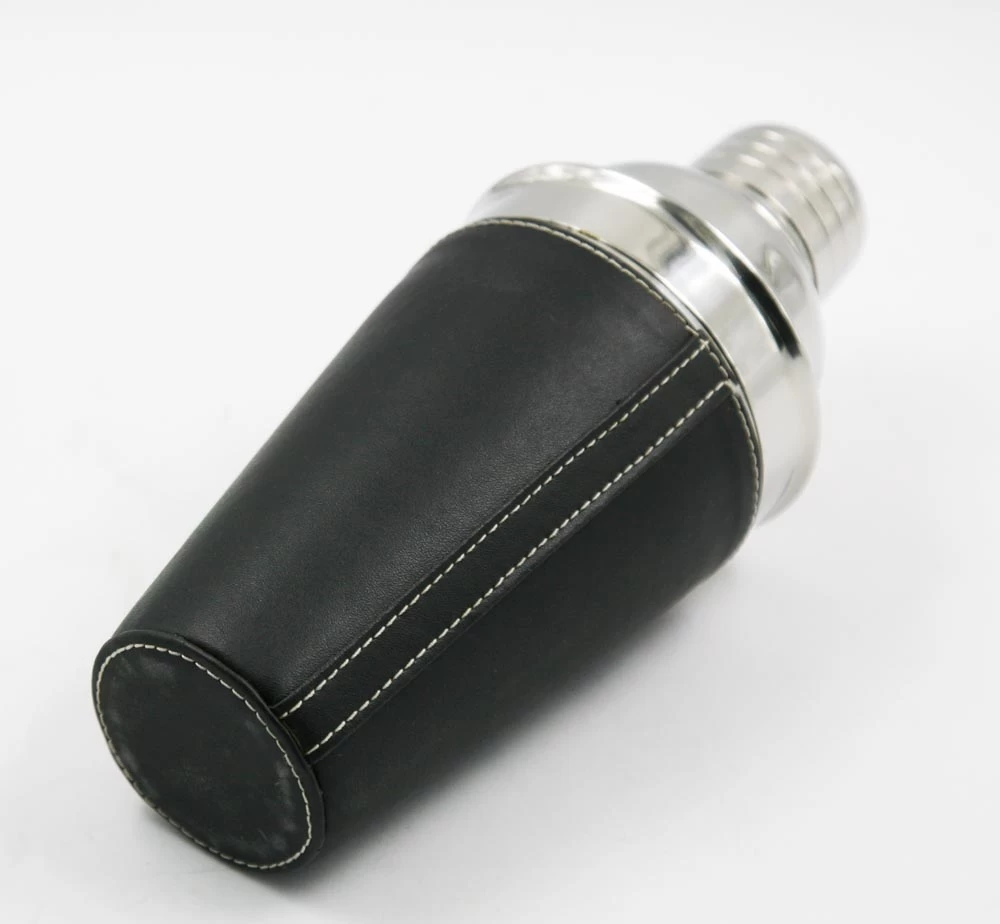 Stainless steel cocktail shaker with Pu leather coating EB-B72
