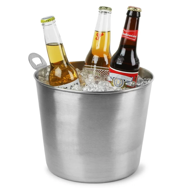 Stainless steel ice bucket with a bottle opener Beer bucket