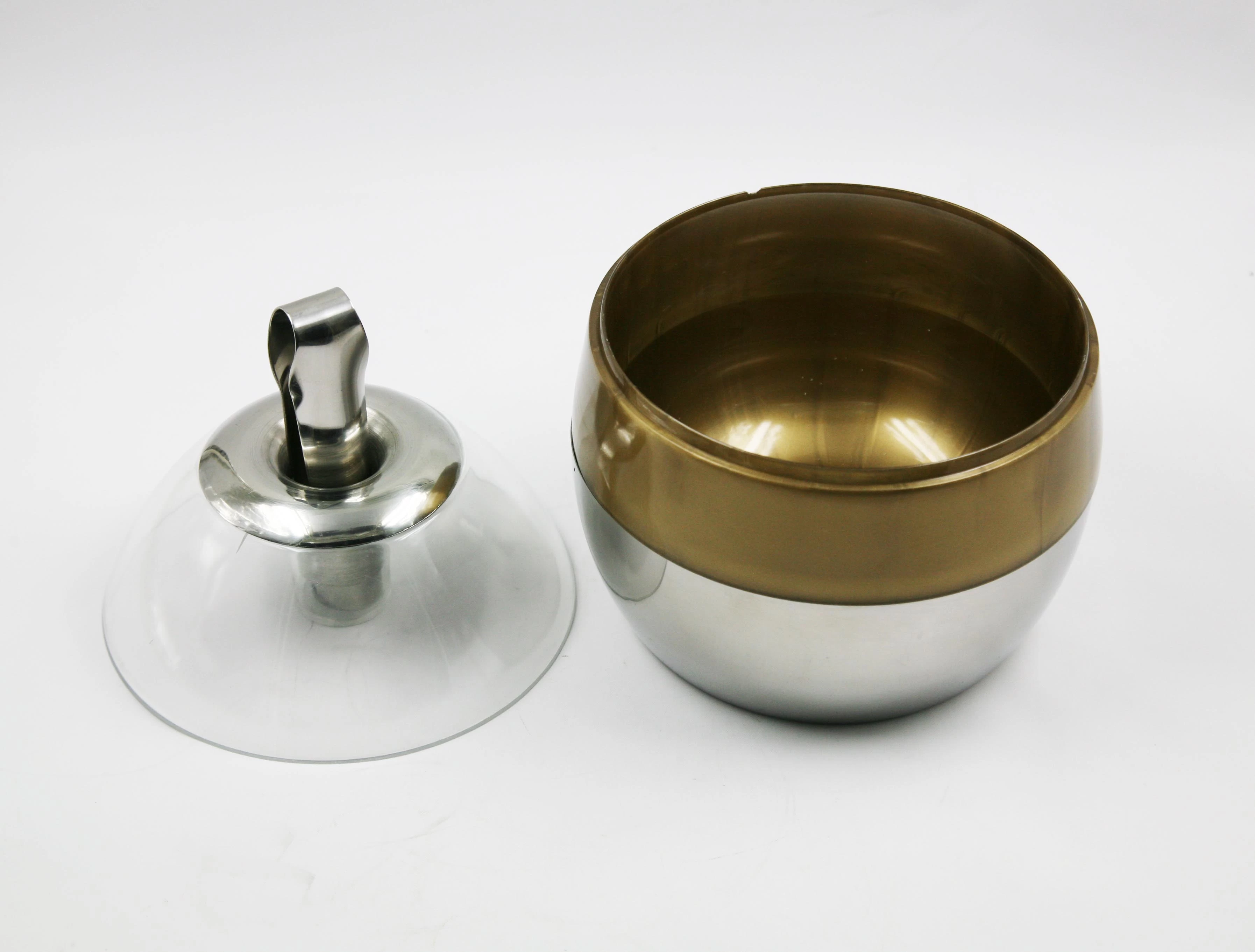 Stainless steel ice bucket with ice tong EB-BC32