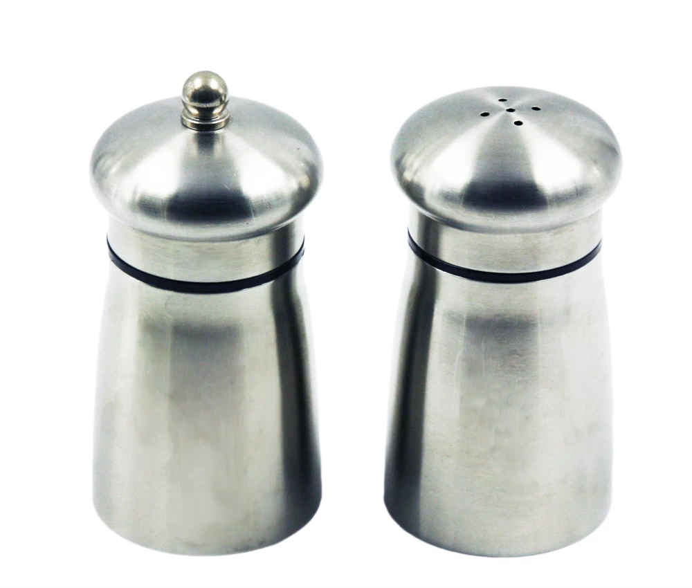 Thickened design stainless steel salt and pepper mill set EB-SP44