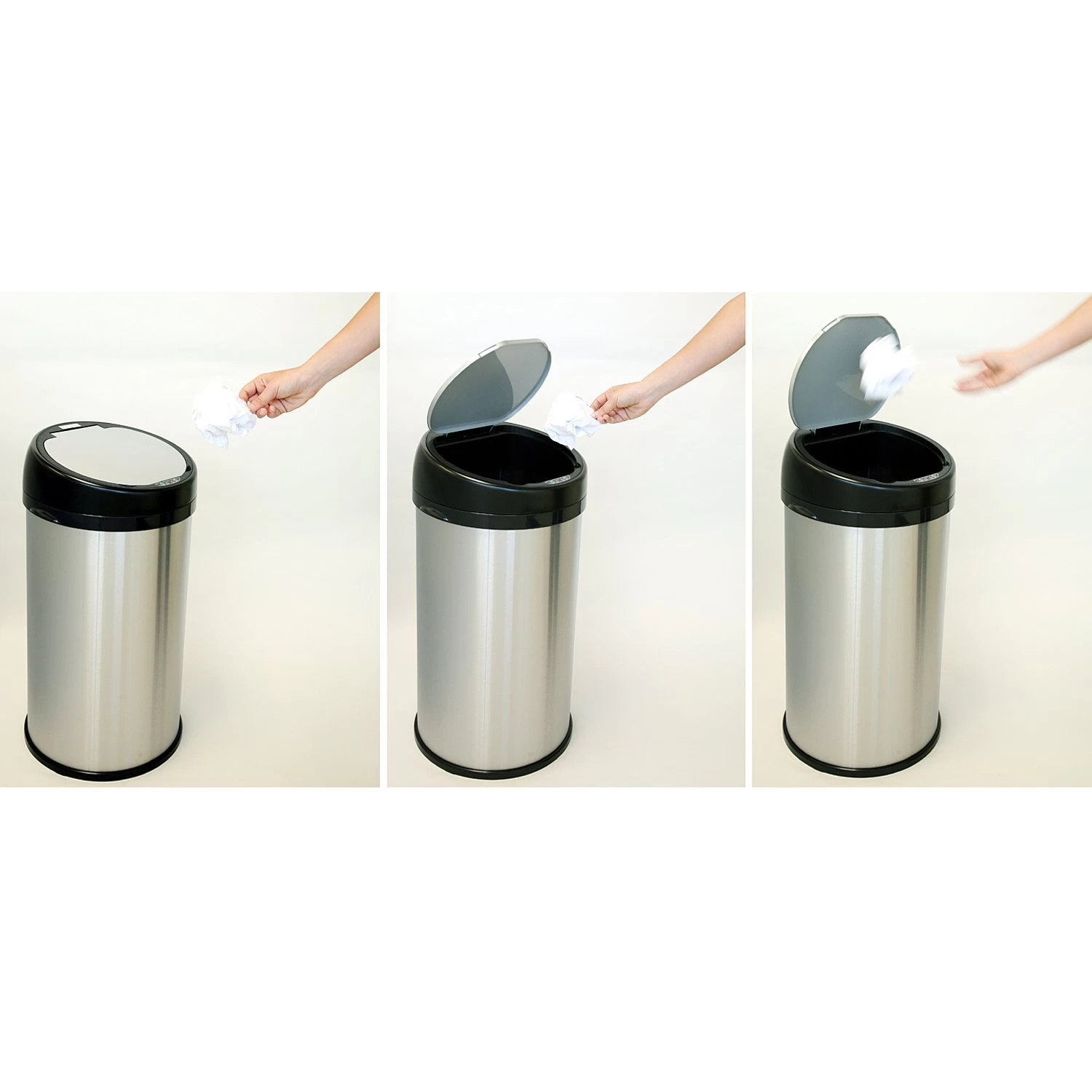 Touchless Stainless Steel Trash Can, Round waste can EB-P0080