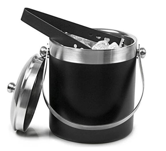 lid ice bucket stainless steel spraying dust ice bucket