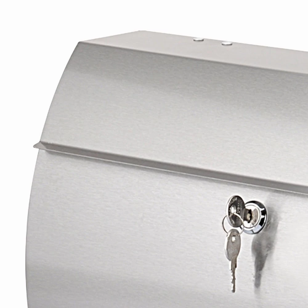new style stainless steel mail box against the wall