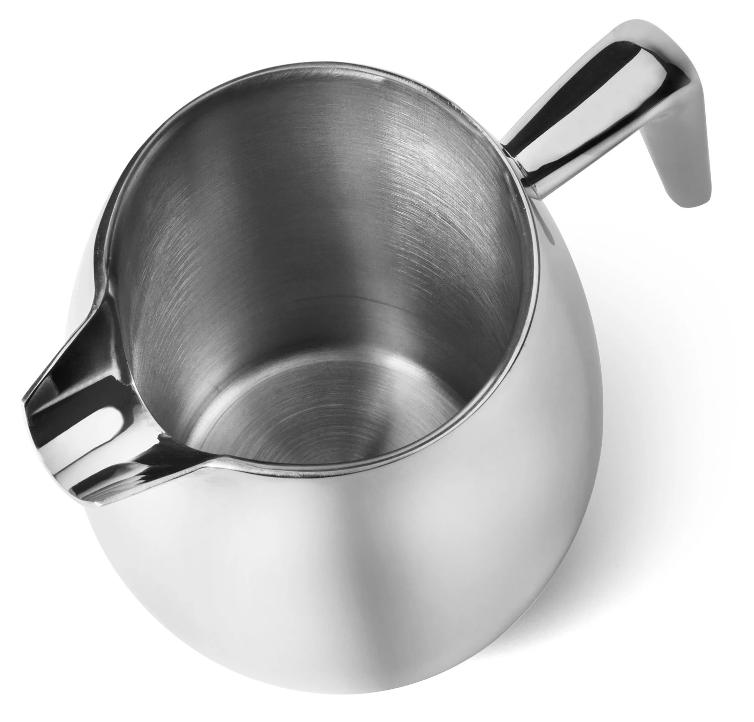 stainless steel mirror finish tea pot with strainer