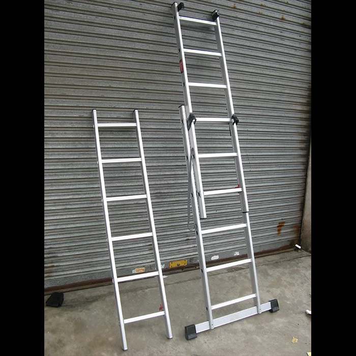 Xingon Heavy Duty Aluminum Combination Step and Extension Ladder-3sections EN131