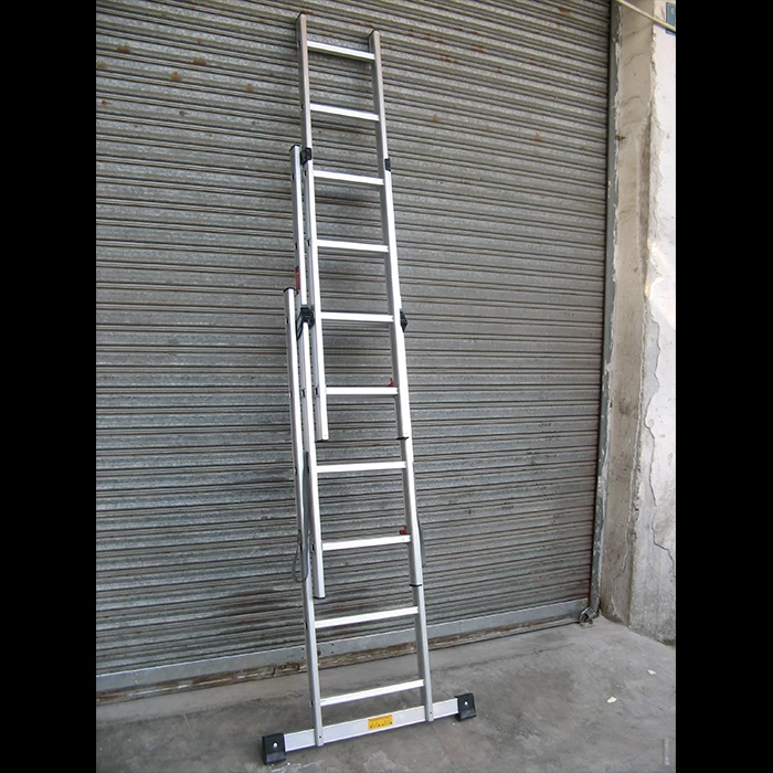 Xingon Heavy Duty aluminium combinaison Step et extension Ladder-3sections EN131