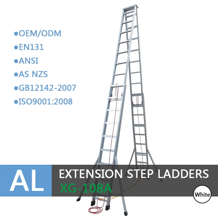 Xingon aluminio resistente doble cara extensión paso escalera GB XG-108A