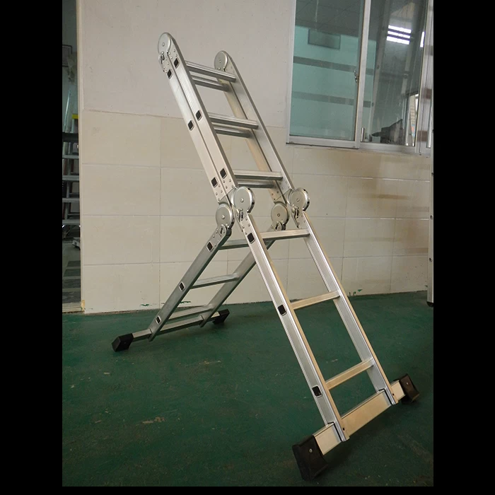 Xingon resistente multi propósito plegable escalera de aluminio EN131