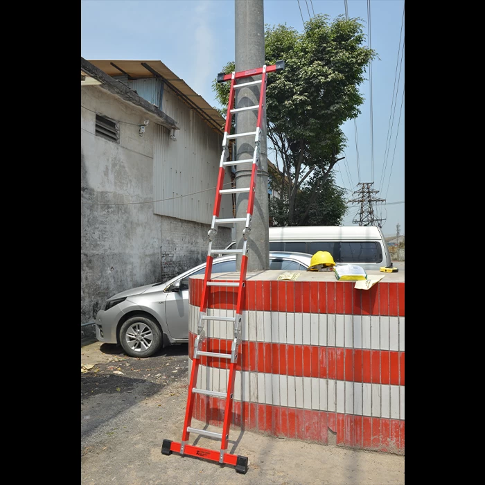 Xingon heavy duty multi purpose folding step ladder fiberglass EN131