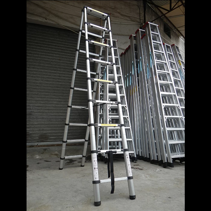 Xingon telescopic double side ladder with EN131