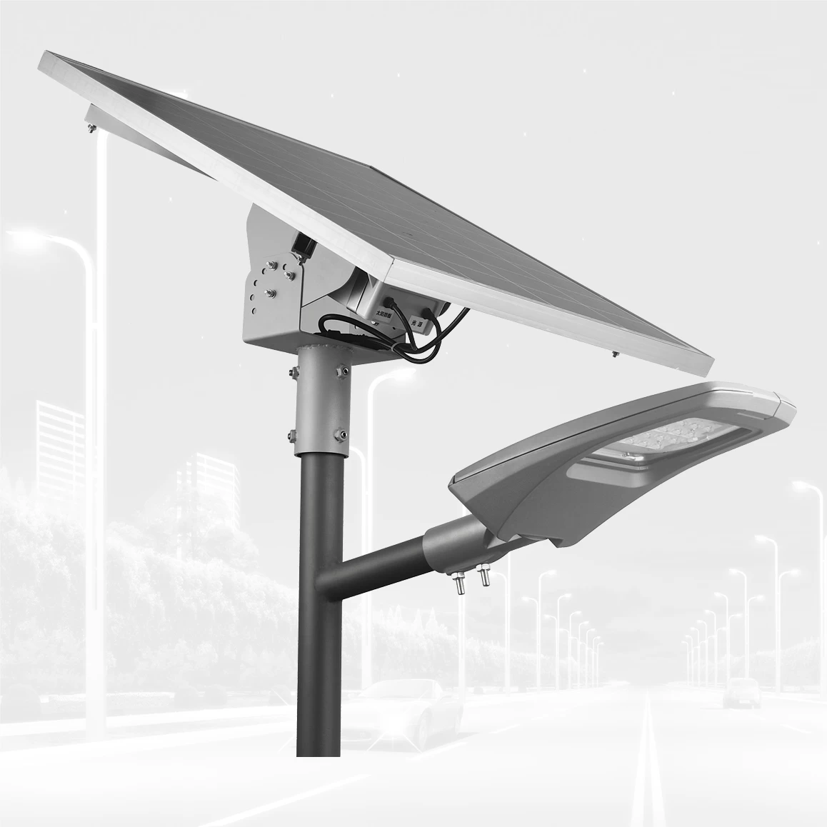 YMLED-6801 Solar street light 30w with contral system good waterproof made in china