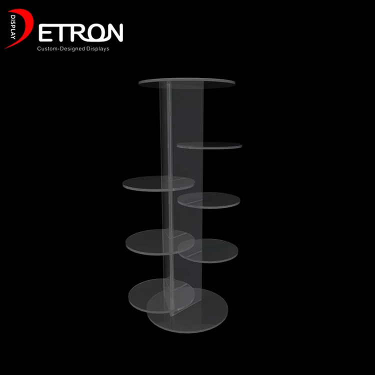 Round Black Acrylic Display Pedestal - Stand