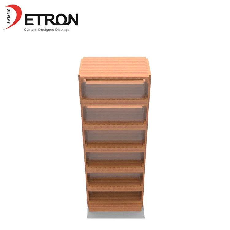 5 Tiers flooring wooden bread display shelves for retail shop