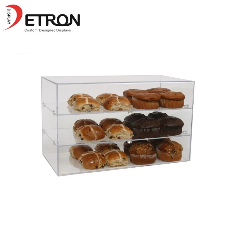 Acrylic 3 tier bakery display box bakery display cabinet china made