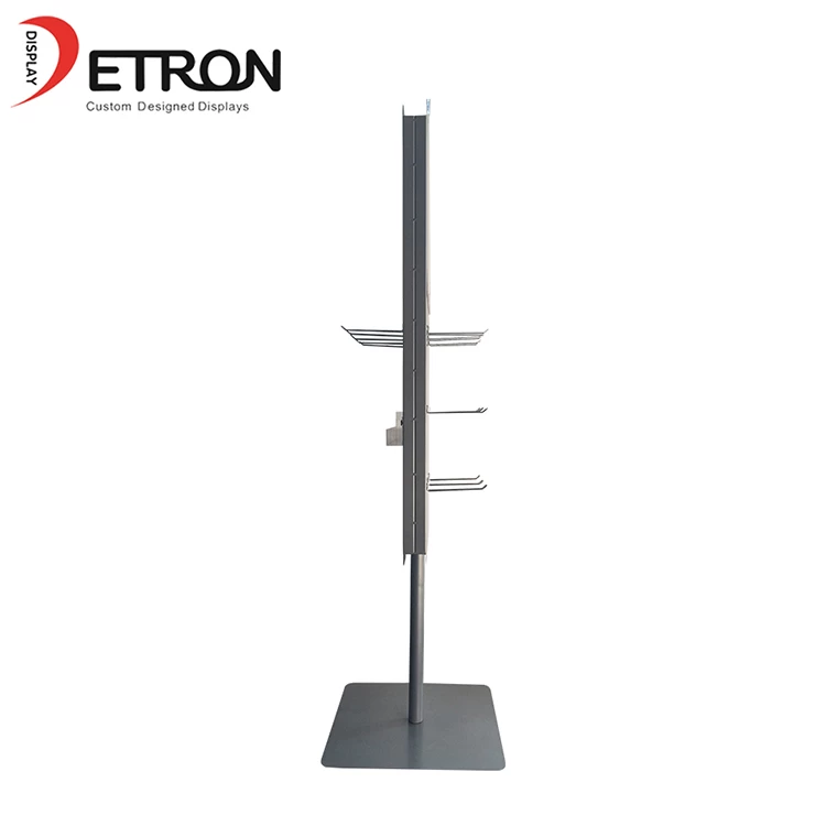 China manufacturer custom metal flooring cell phone accessory display rack with hook