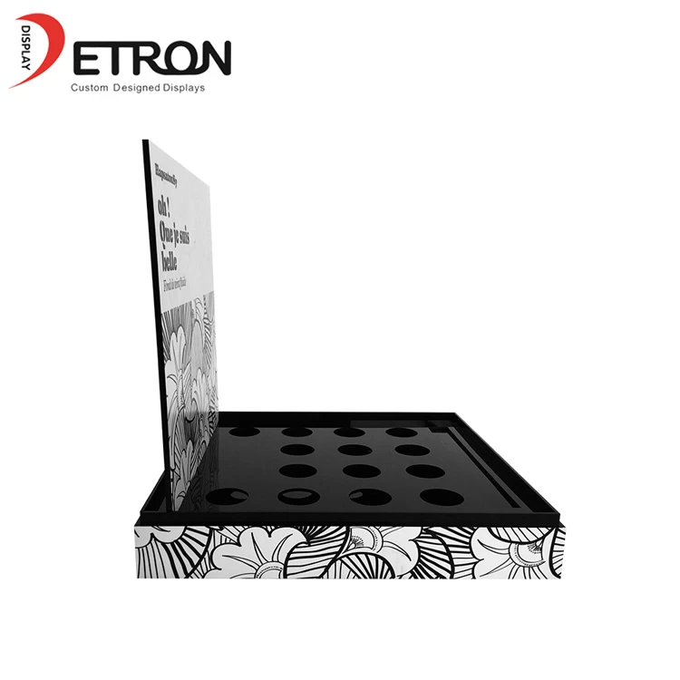 Customized 14 hole countertop acrylic essential oil display stand