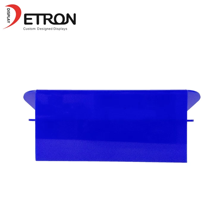 Customized 3 tiers 12 hole blue acrylic countertop display stand for essence