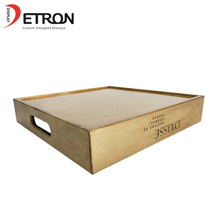 Customized OEM/ODM service wooden wine service tray display box counter display stand