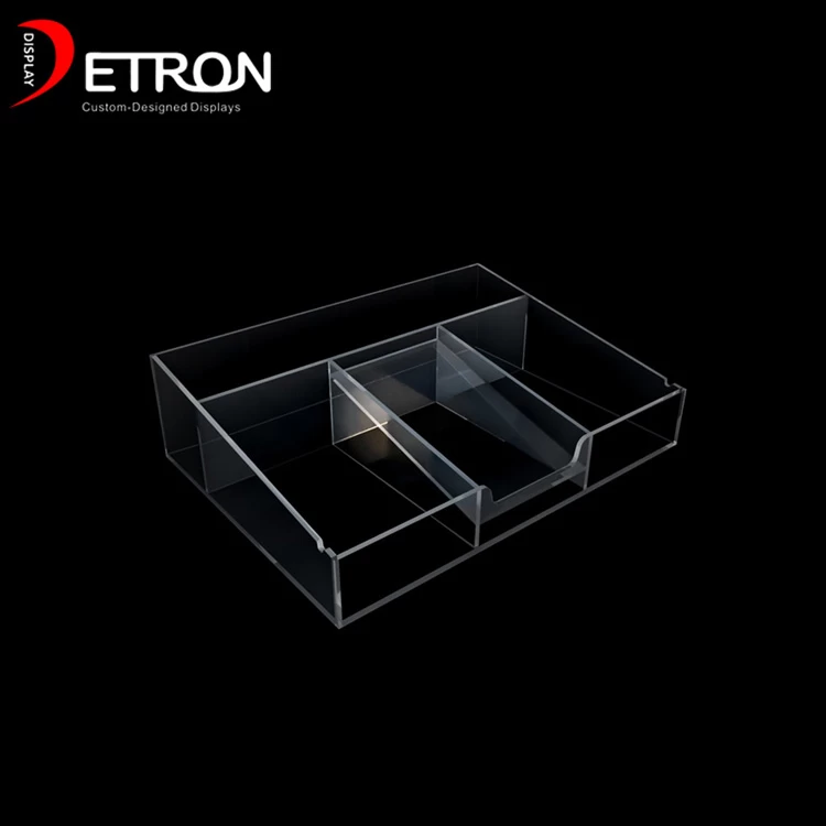 Customized countertop transparent acrylic jewelry tray box for store