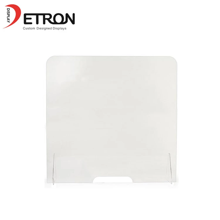Pantalla de mostrador de acrílico transparente transparente encimera personalizada para guardia de estornudos