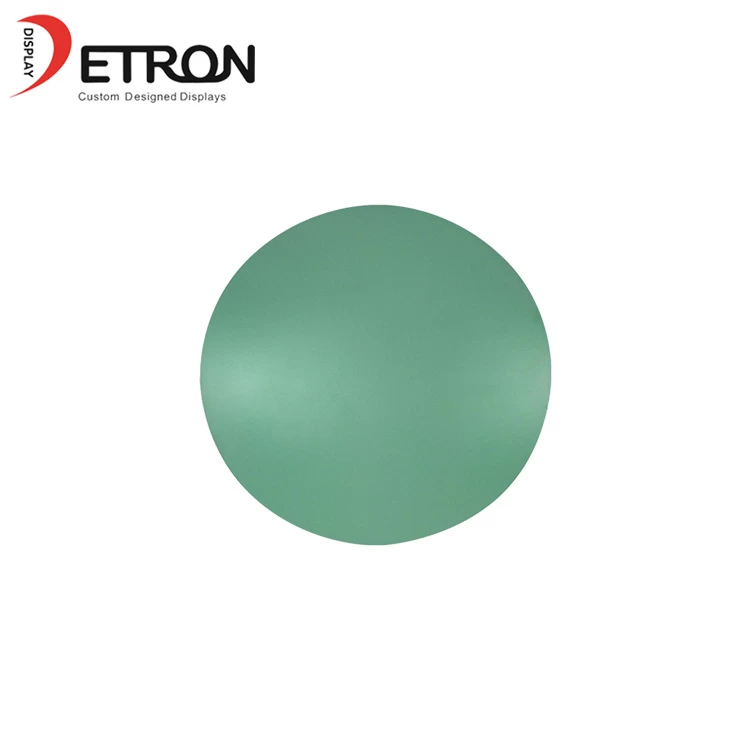 Werkseitiger grüner PVC-Rundständer mit rundem Sockel für Displayprodukte