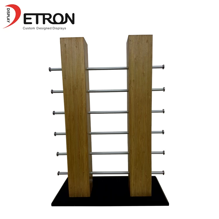 High quality wooden bamboo sunglasses table display stand