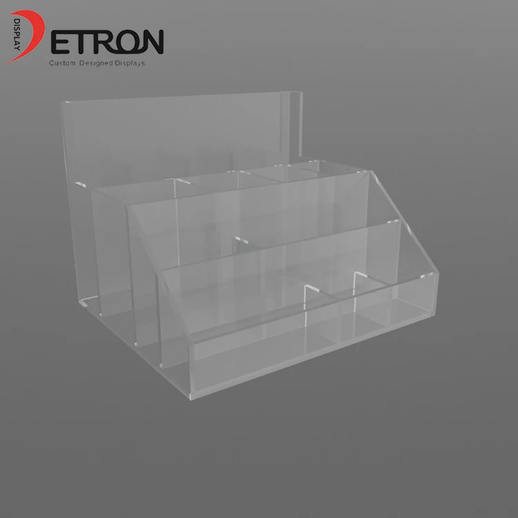 Hot sale clear acrylic makeup storage display stand for home