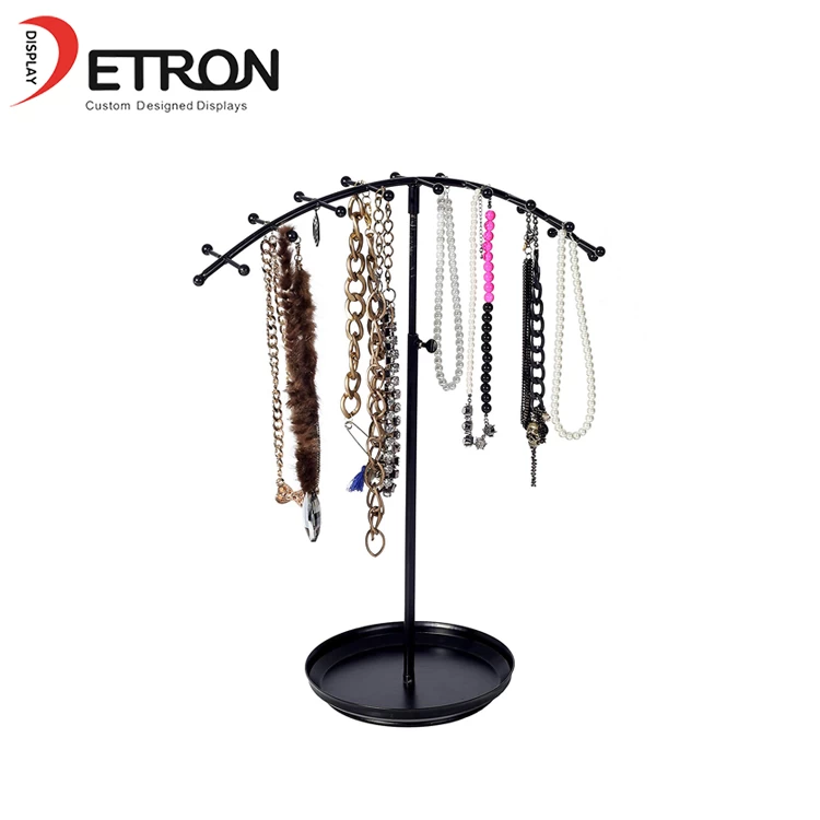 Metal 18 hook countertop tree jewelry necklace display stand for sale