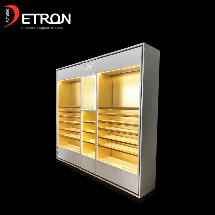 OEM/ODM Design retail store wooden flooring tiers display cabinet for cosmetic