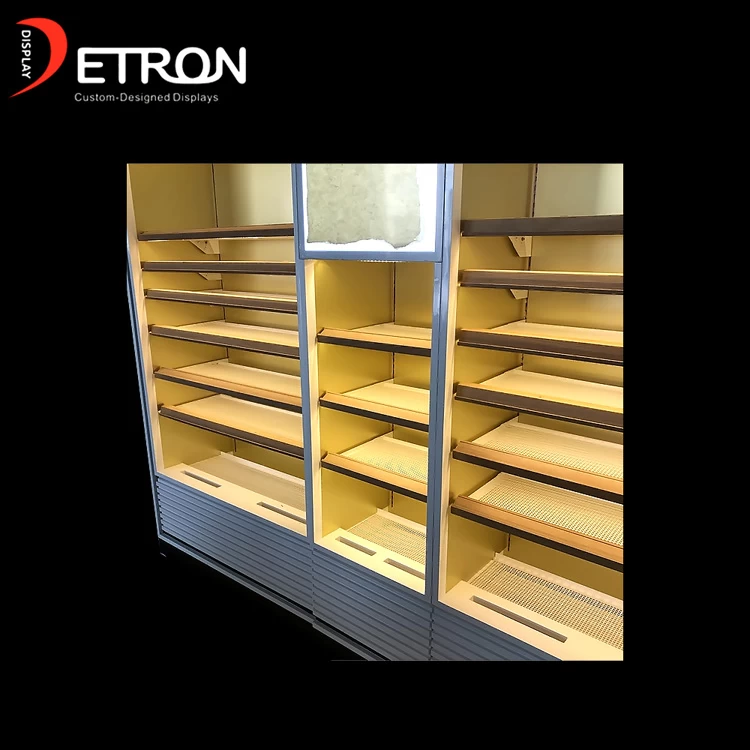 OEM / ODM Design零售商店木制地板层展示柜，用于化妆品