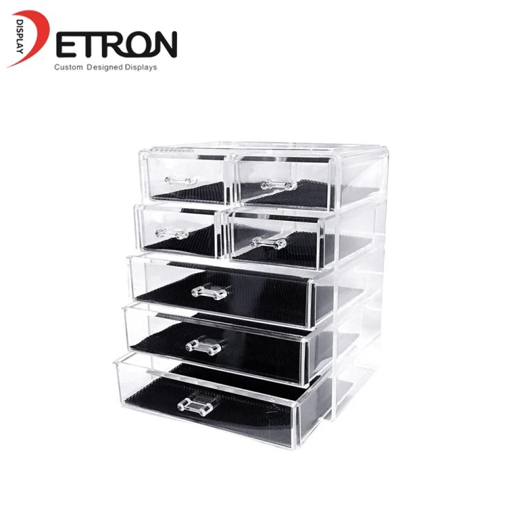 OEM clear cosmetic display makeup organizer acrylic makeup display case whosale china made