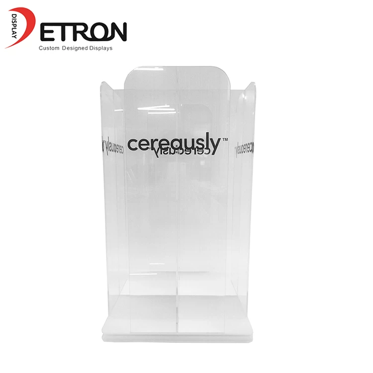 OEM custom countertop rotating paper cup holder plastic cup acrylic display rack