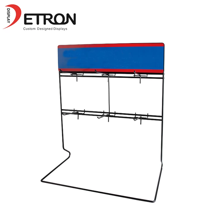 OEM customized metal wire counter display stand with hook