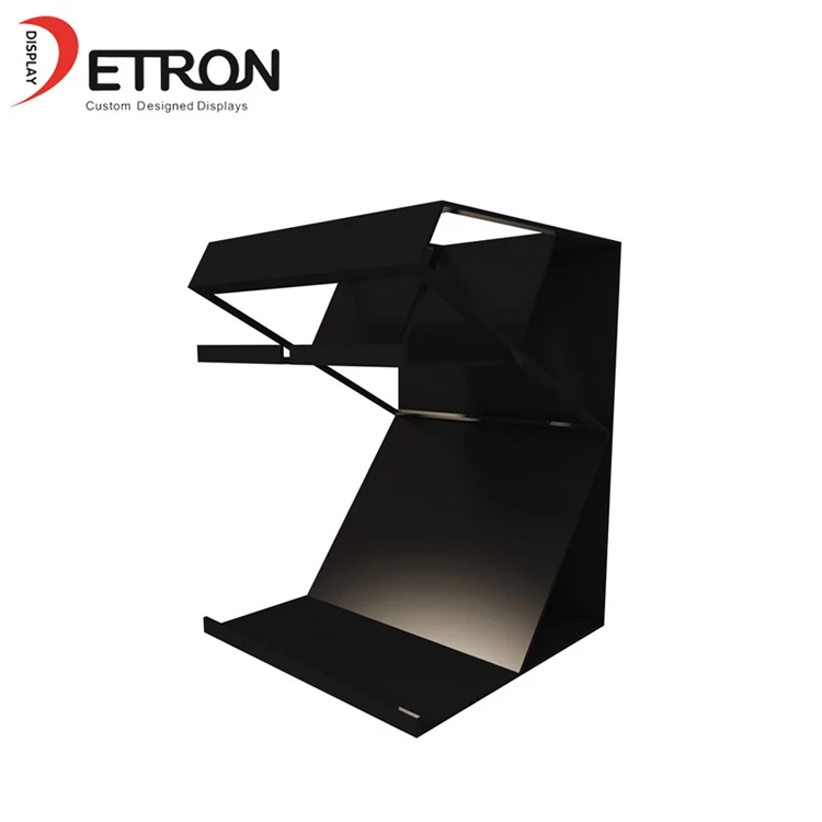 Retail shop black acrylic countertop display stand for tea