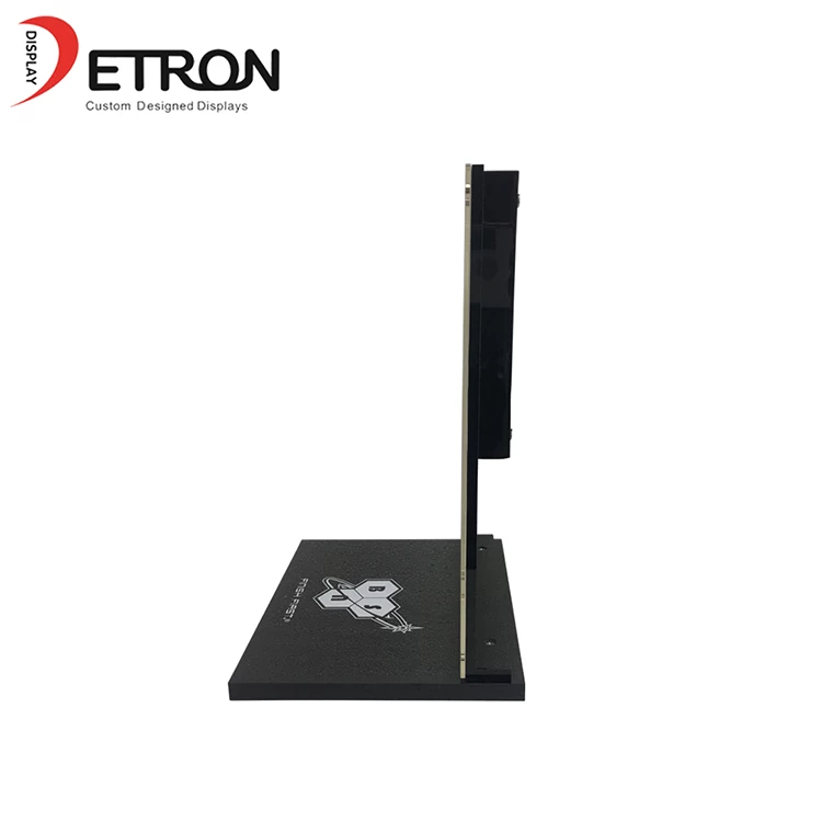 Retail shop custom acrylic table display stand with lcd video screen