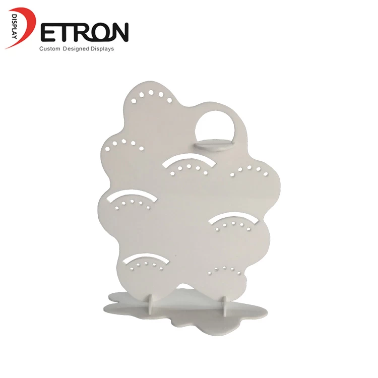 White acrylic tree countertop jewelry display stand for earring