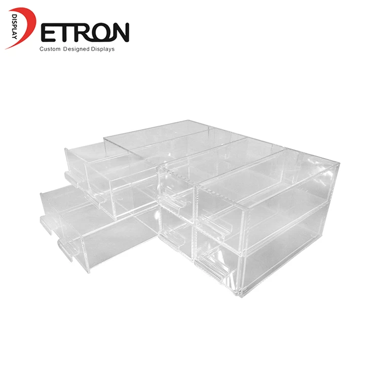 Wholesale customized countertop 8 drawer clear acrylic makeup organizer